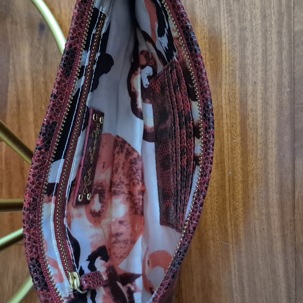 Kate Landry Snake Pattern Leather Clutch - Picture 7 of 11
